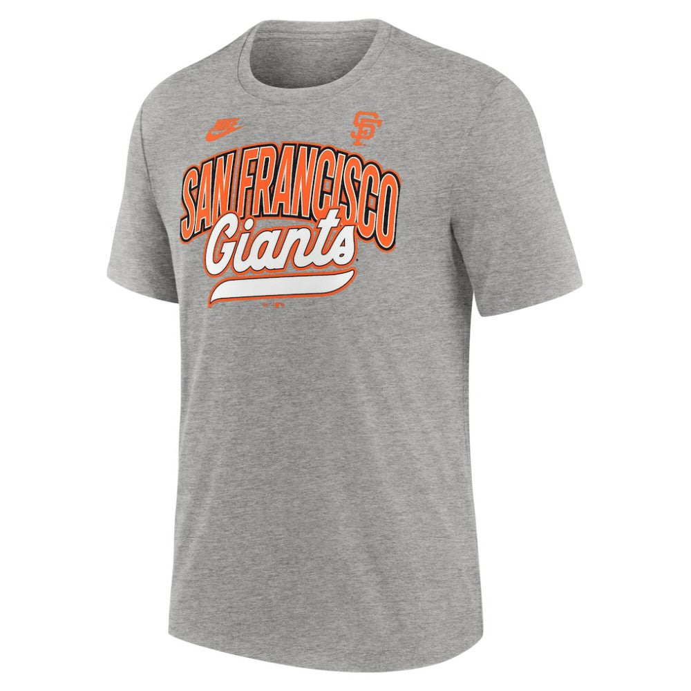 San Francisco Giants Cooperstown Collection Retro Tri-Blend T-Shirt Heather Gray | Nike