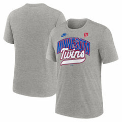 Minnesota Twins Cooperstown Collection Retro Tri-Blend T-Shirt Heather Gray | Nike