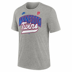 Minnesota Twins Cooperstown Collection Retro Tri-Blend T-Shirt Heather Gray | Nike