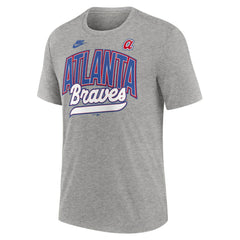 Atlanta Braves Cooperstown Collection Retro Tri-Blend T-Shirt Heather Gray | Nike