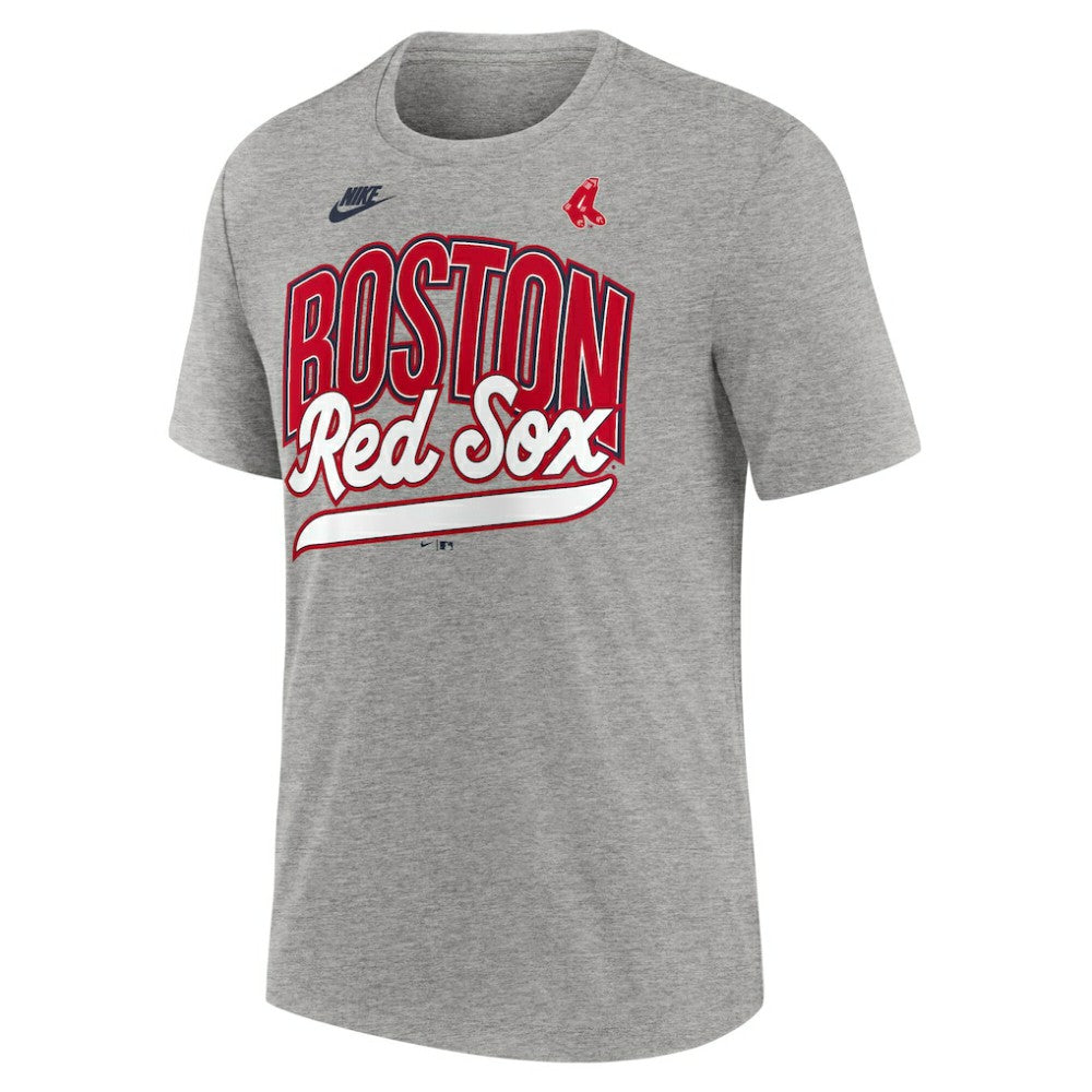 Boston Red Sox Cooperstown Collection Retro Tri-Blend T-Shirt Heather Gray | Nike