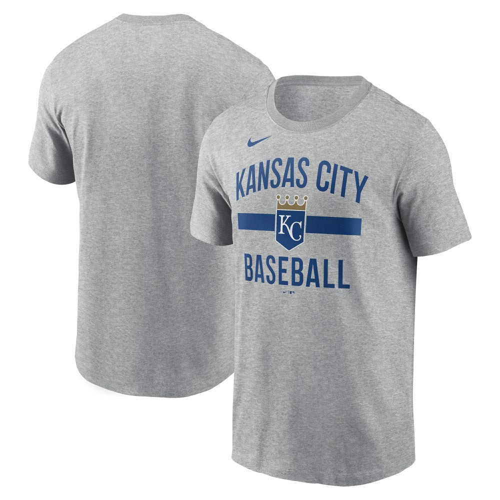Kansas City Royals  Arched T-Shirt Heather Gray | Nike