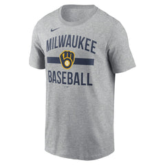 Milwaukee Brewers  Arched T-Shirt Heather Gray | Nike