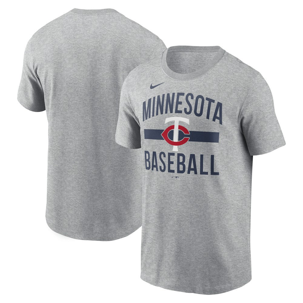 Minnesota Twins  Arched T-Shirt Heather Gray | Nike