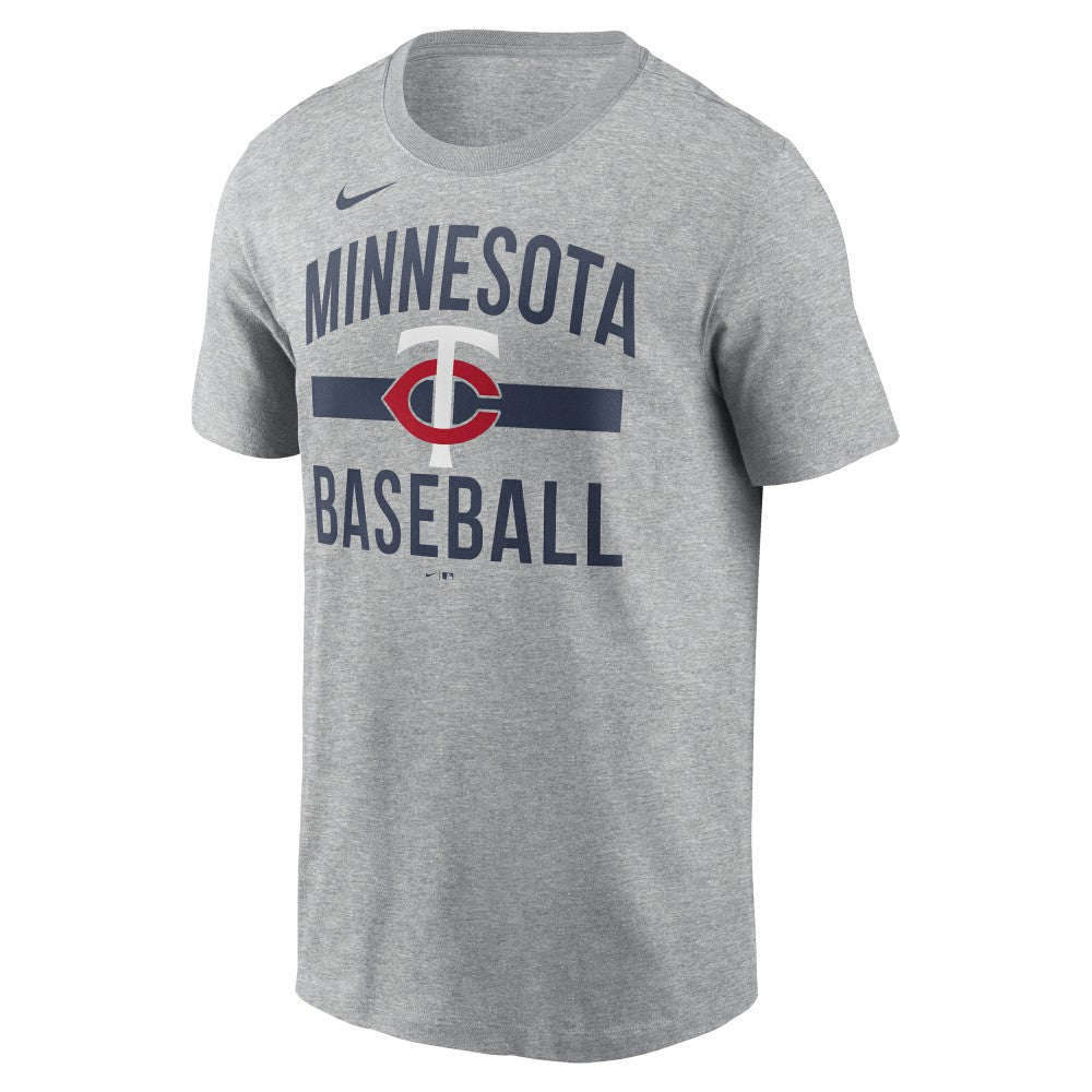 Minnesota Twins  Arched T-Shirt Heather Gray | Nike