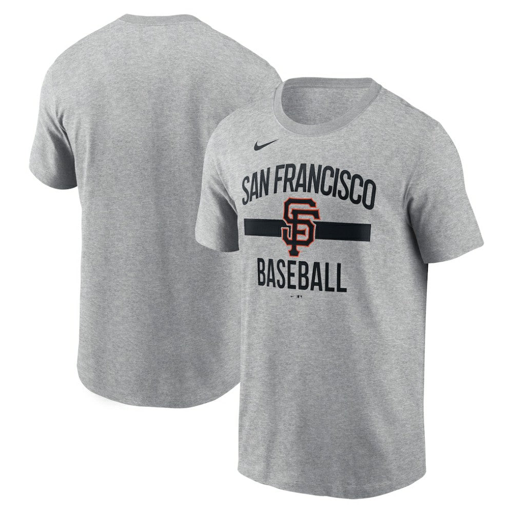 San Francisco Giants Arched T-Shirt Heather Gray | Nike