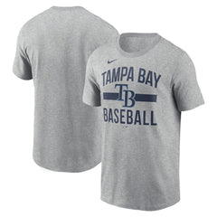 Tampa Bay Rays  Arched T-Shirt Heather Gray | Nike