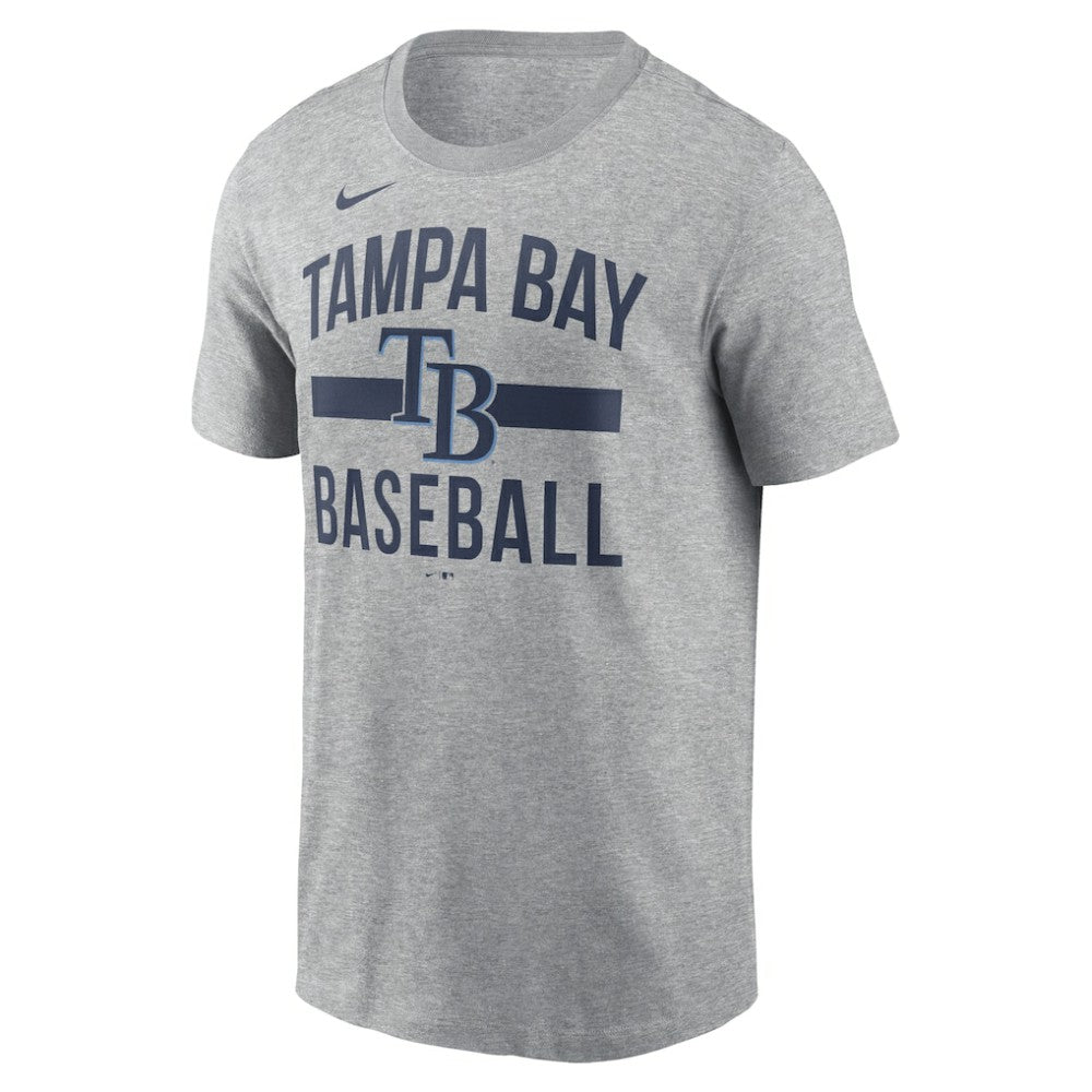 Tampa Bay Rays  Arched T-Shirt Heather Gray | Nike