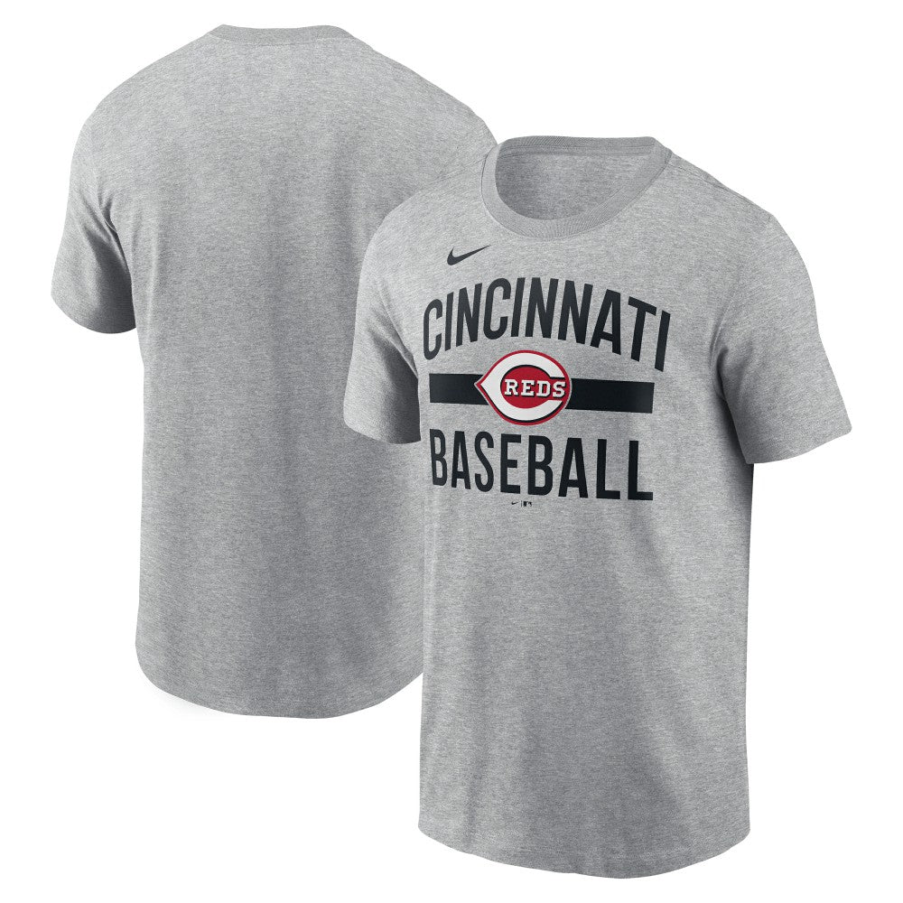 Cincinnati Reds  Arched T-Shirt Heather Gray | Nike