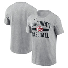 Cincinnati Reds  Arched T-Shirt Heather Gray | Nike