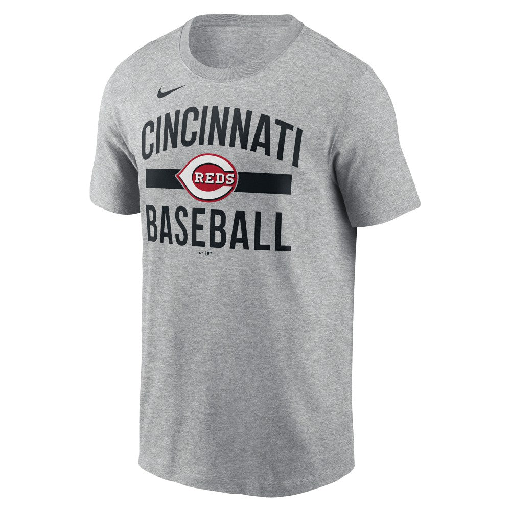 Cincinnati Reds  Arched T-Shirt Heather Gray | Nike
