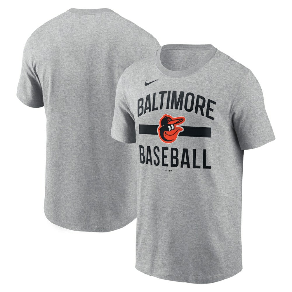 Baltimore Orioles  Arched T-Shirt Heather Gray | Nike