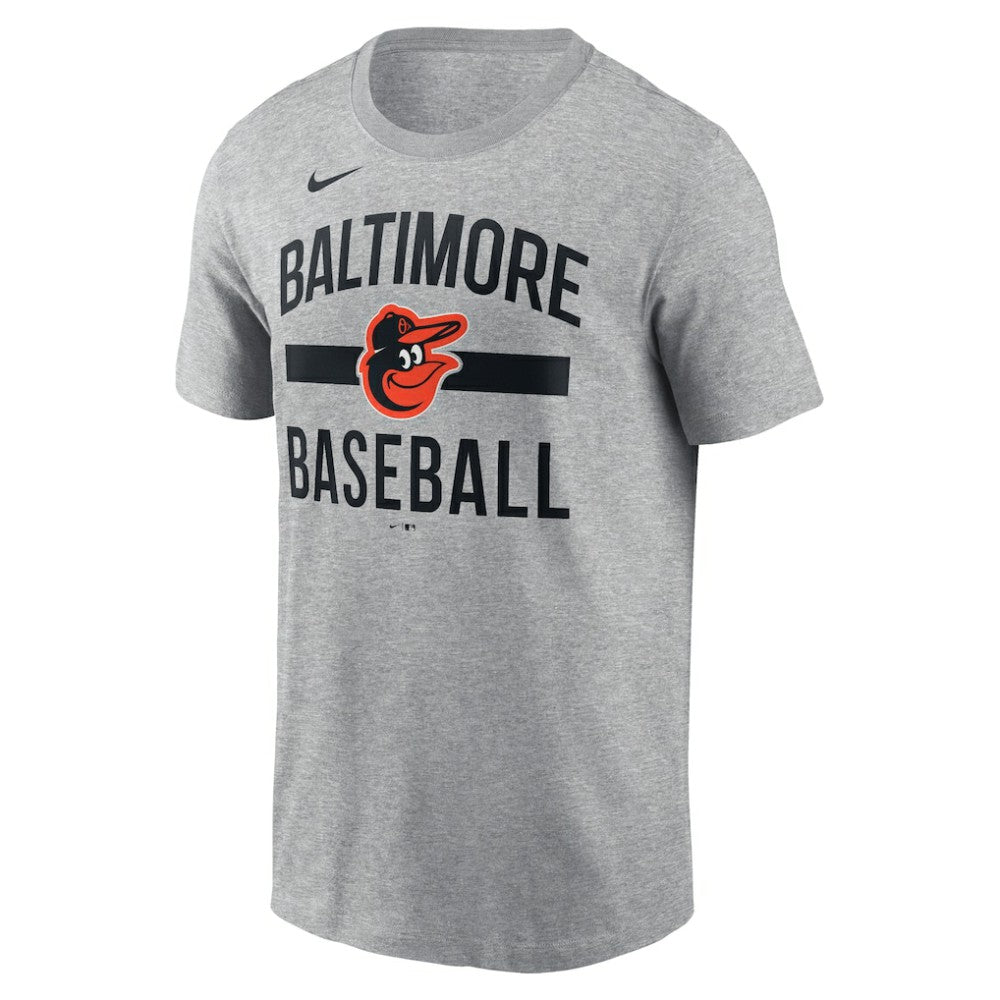 Baltimore Orioles  Arched T-Shirt Heather Gray | Nike