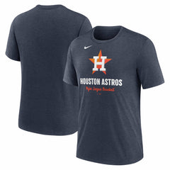 Houston Astros Logo Tri-Blend T-Shirt Heather Navy | Nike