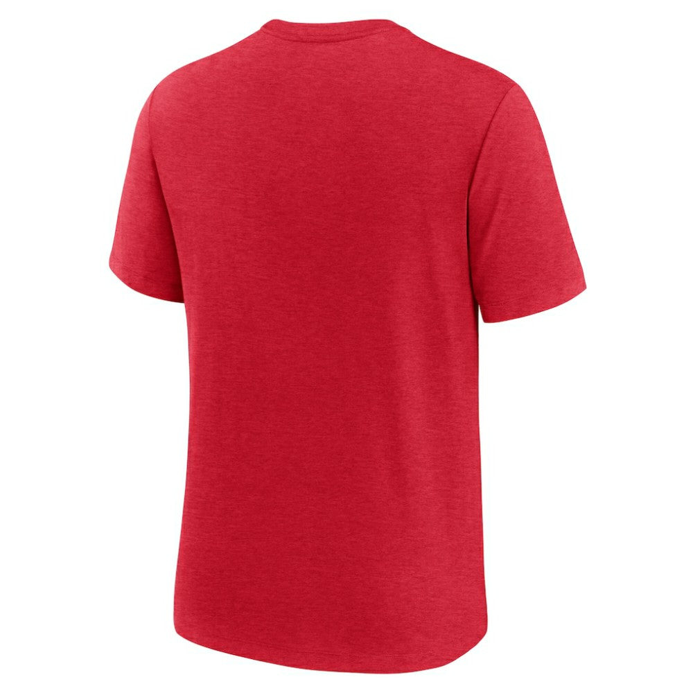 St. Louis Cardinals Logo Tri-Blend T-Shirt Heather Red | Nike