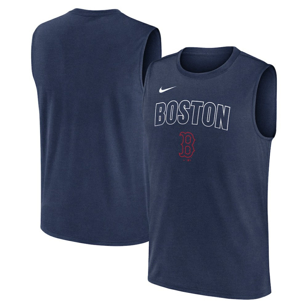 Boston Red Sox Knockout Dri-FIT Muscle Tank Top Navy | Nike