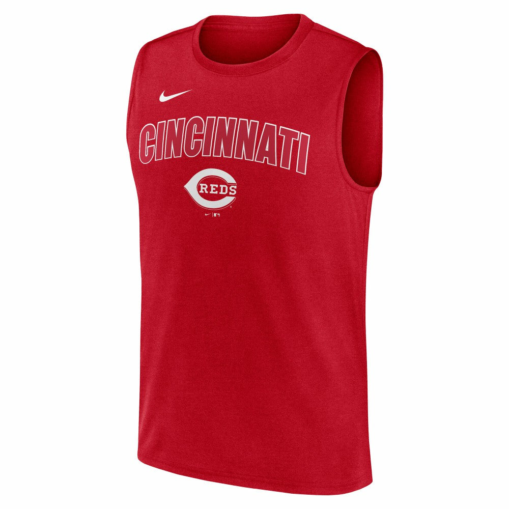 Cincinnati Reds Knockout Dri-FIT Muscle Tank Top Red | Nike
