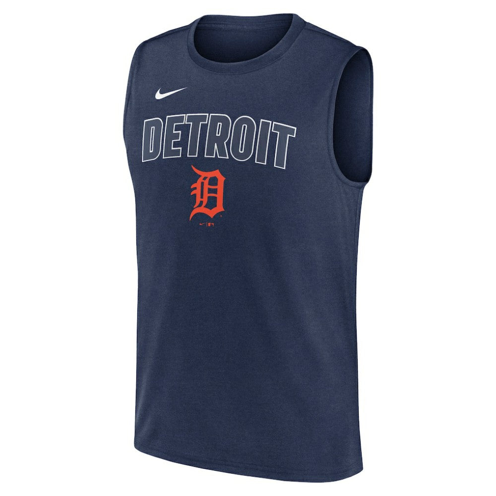 Detroit Tigers Knockout Dri-FIT Muscle Tank Top Navy | Nike