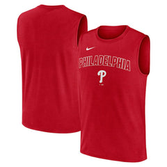 Philadelphia Phillies Knockout Dri-FIT Muscle Tank Top Red | Nike