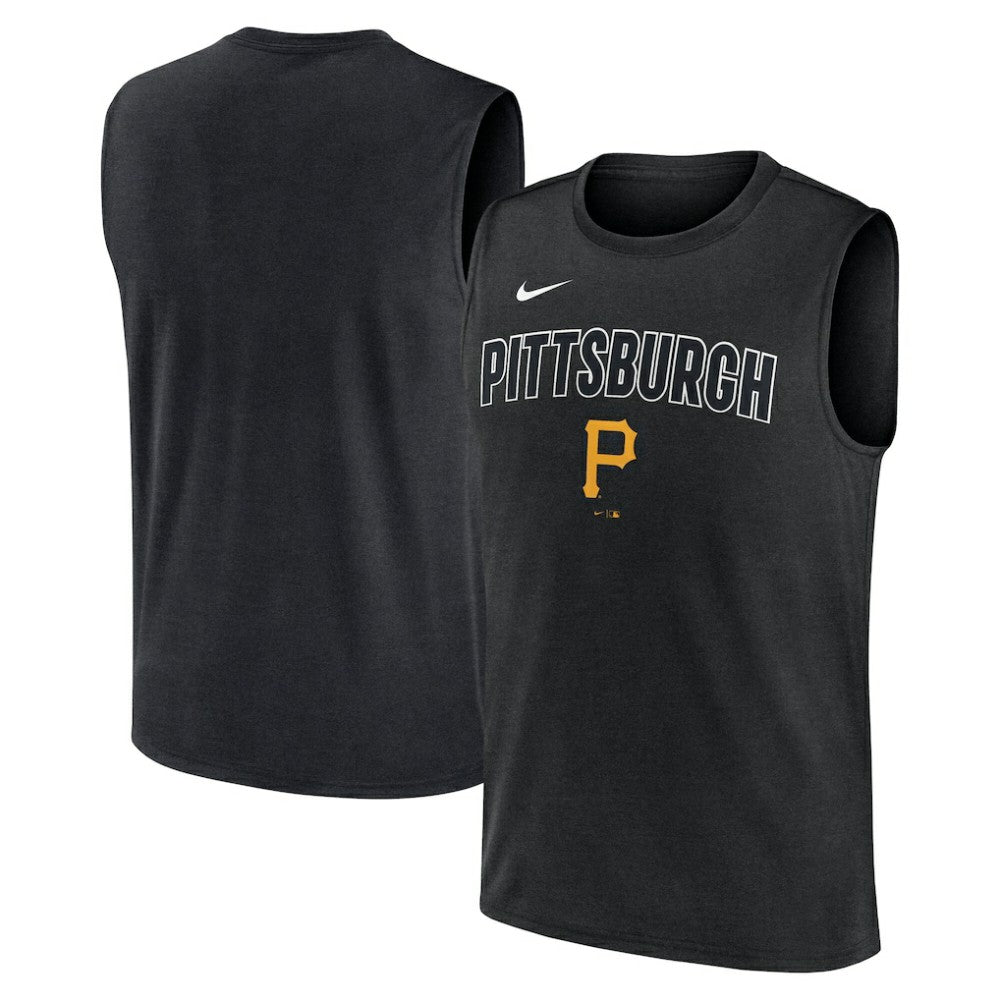 Pittsburgh Pirates Knockout Dri-FIT Muscle Tank Top Black | Nike