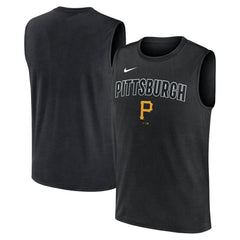 Pittsburgh Pirates Knockout Dri-FIT Muscle Tank Top Black | Nike