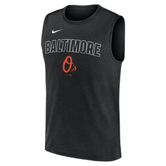 Baltimore Orioles Knockout Dri-FIT Muscle Tank Top Black | Nike