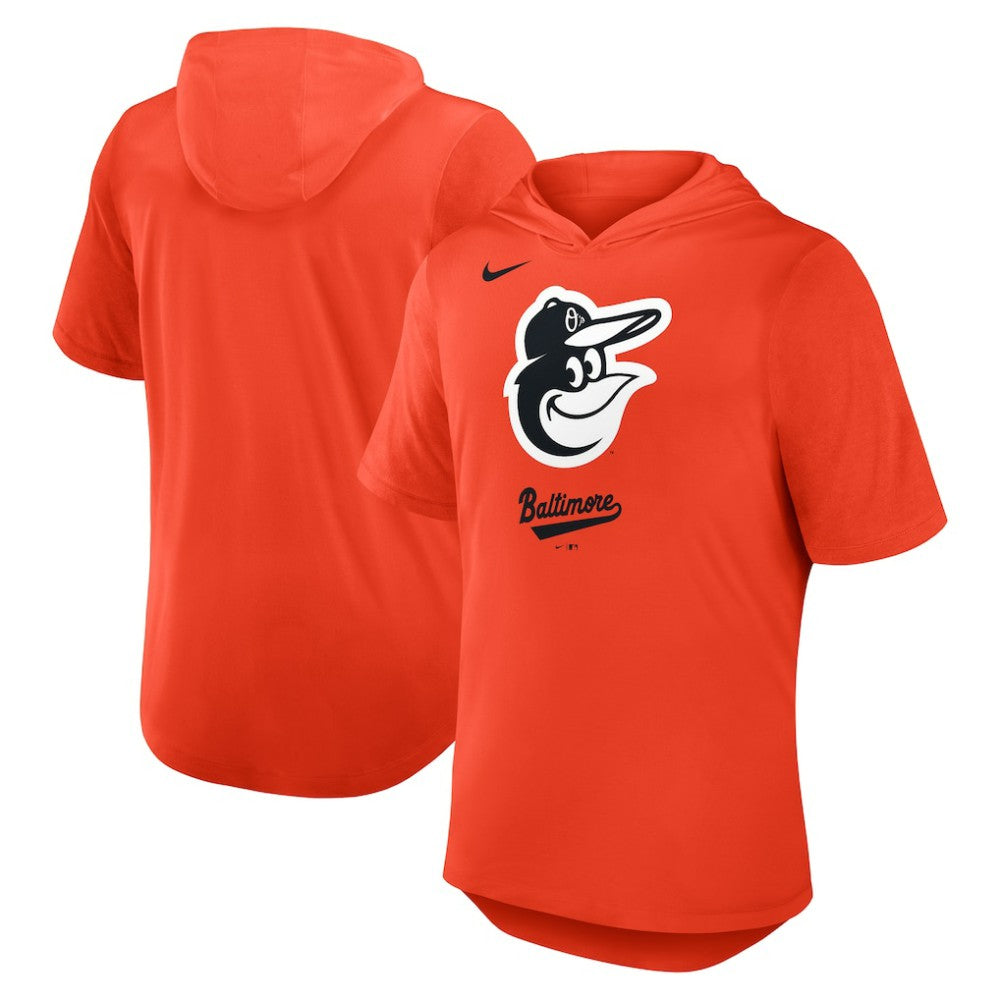 Baltimore Orioles Tri-Blend Hoodie T-Shirt Orange | Nike