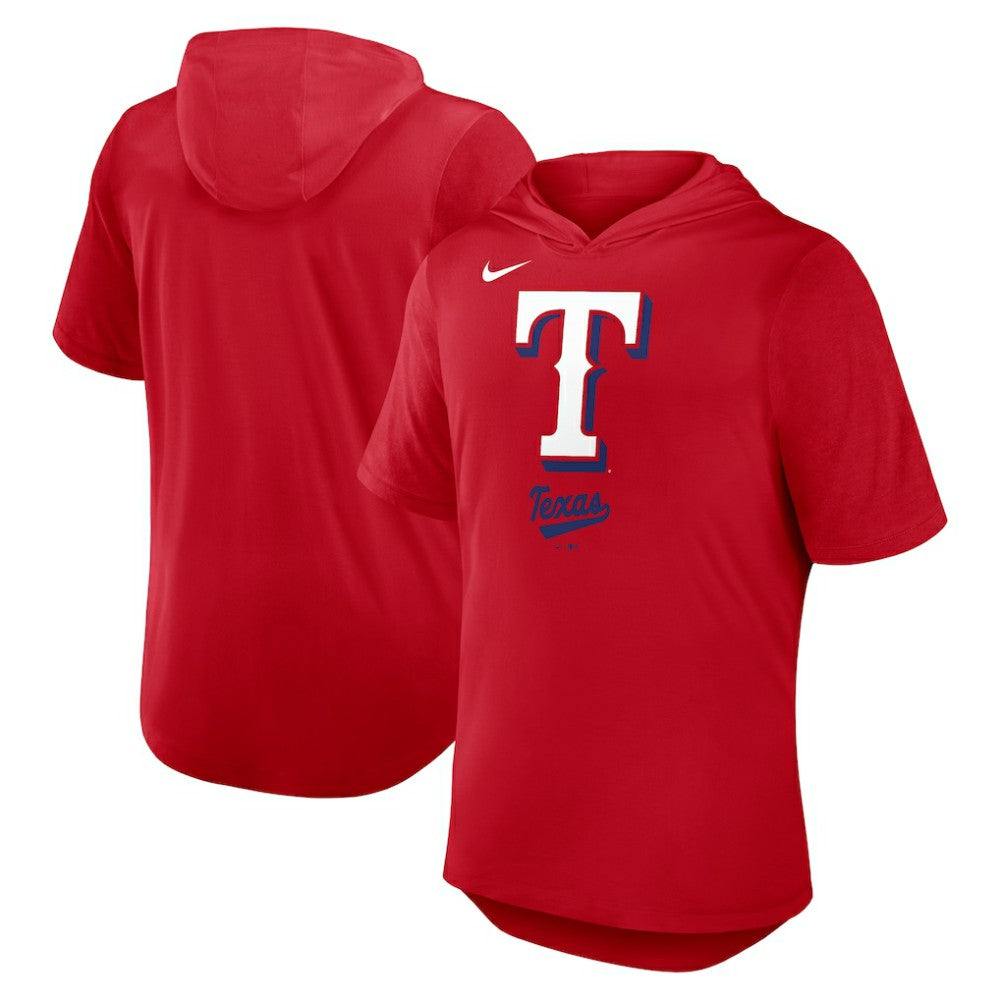 Texas Rangers Tri-Blend Hoodie T-Shirt Red | Nike