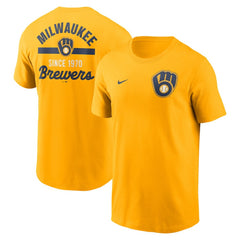 Milwaukee Brewers 2-Hit T-Shirt Gold | Nike