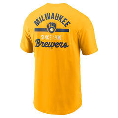 Milwaukee Brewers 2-Hit T-Shirt Gold | Nike