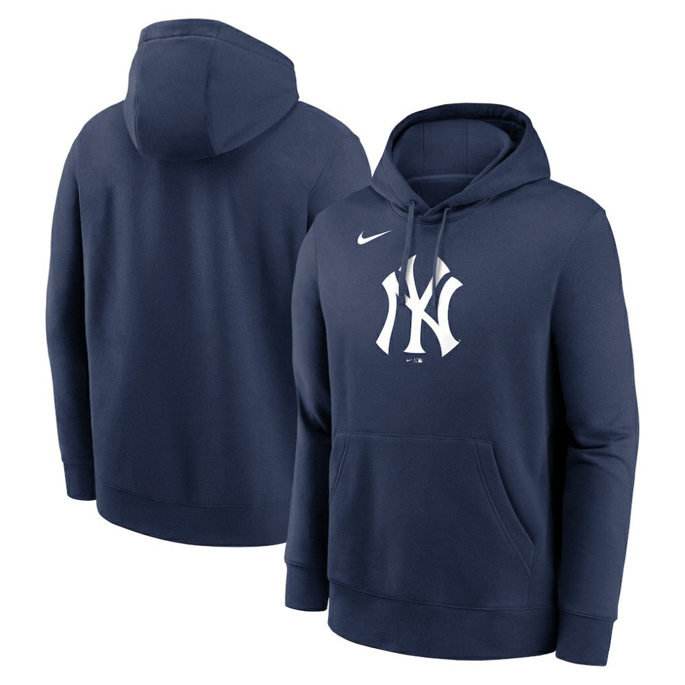 New York Yankees Logo Club Fleece Hoodie Navy | Nike