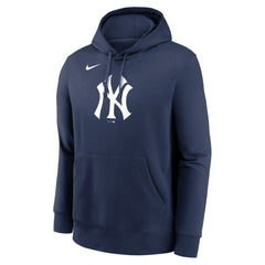 New York Yankees Logo Club Fleece Hoodie Navy | Nike