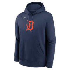 Detroit Tigers Logo Club Fleece Hoodie Navy | Nike