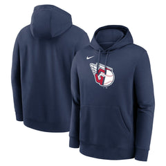 Cleveland Guardians Logo Club Fleece Hoodie Navy | Nike