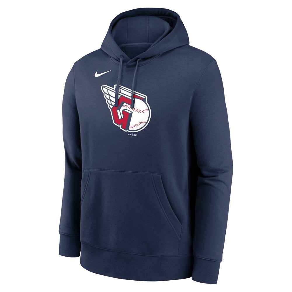 Cleveland Guardians Logo Club Fleece Hoodie Navy | Nike