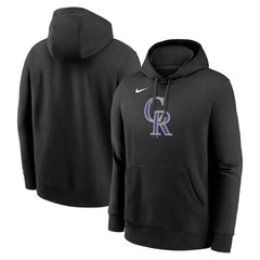 Colorado Rockies Logo Club Fleece Hoodie Black | Nike