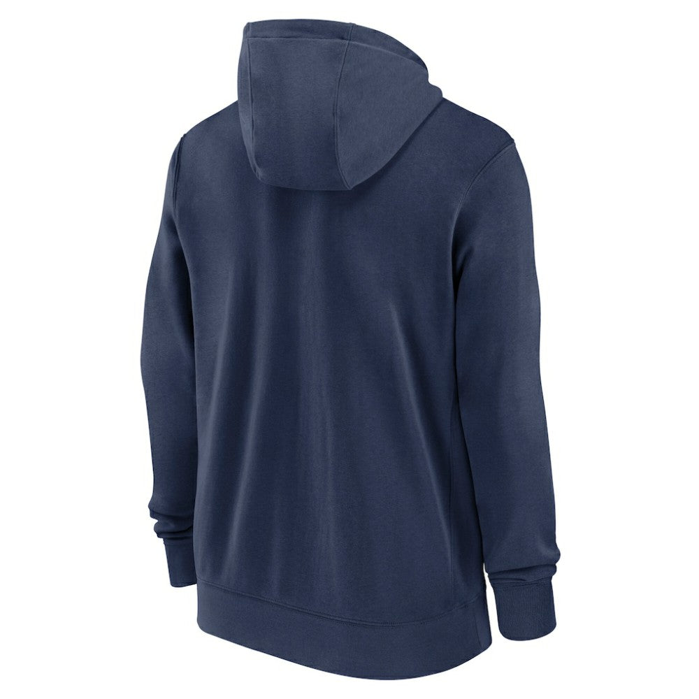 Atlanta Braves Knockout Script Full-Zip Hoodie Navy | Nike