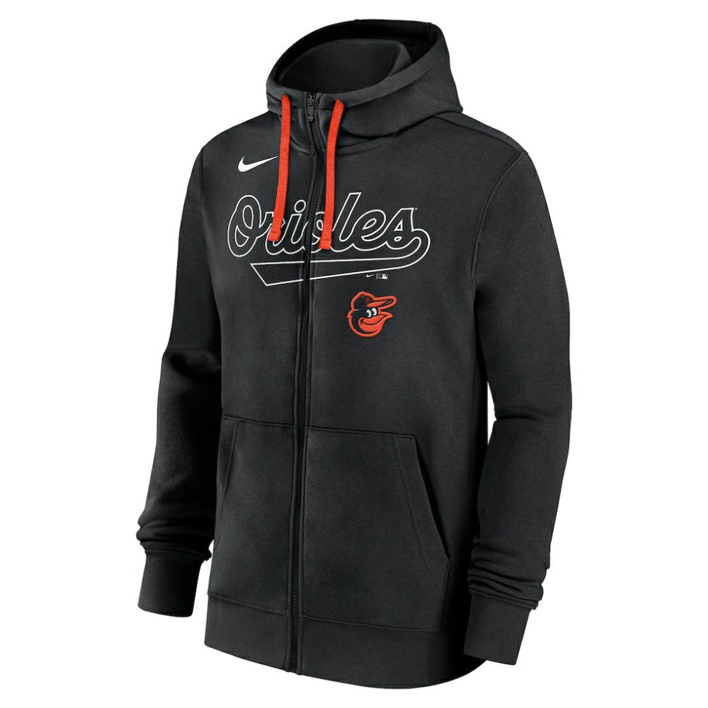 Baltimore Orioles Knockout Script Full-Zip Hoodie Black | Nike