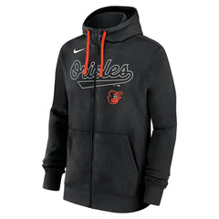 Baltimore Orioles Knockout Script Full-Zip Hoodie Black | Nike