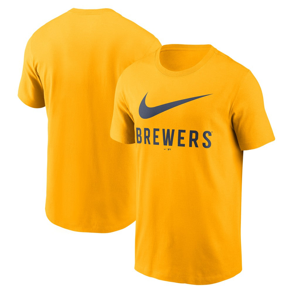 Milwaukee Brewers Swoosh T-Shirt Gold | Nike