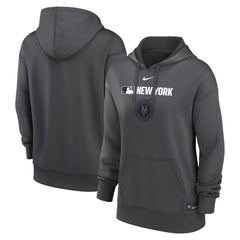 New York Mets Women's City Connect Authentic Collection Therma-FIT Hoodie Anthracite | Nike