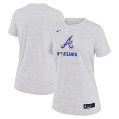 Atlanta Braves Women's Authentic Collection City Connect Velocity Dri-FIT T-Shirt Ash | Nike
