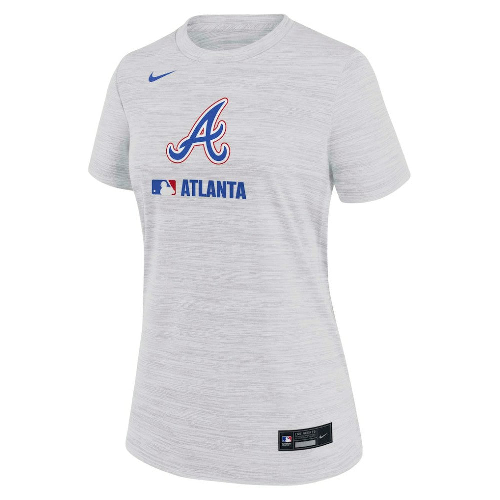 Atlanta Braves Women's Authentic Collection City Connect Velocity Dri-FIT T-Shirt Ash | Nike