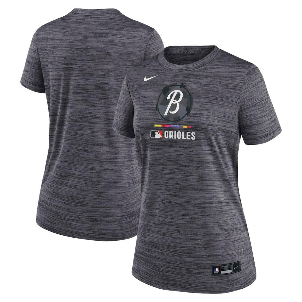 Baltimore Orioles Women's Authentic Collection City Connect Velocity Dri-FIT T-Shirt Charcoal | Nike