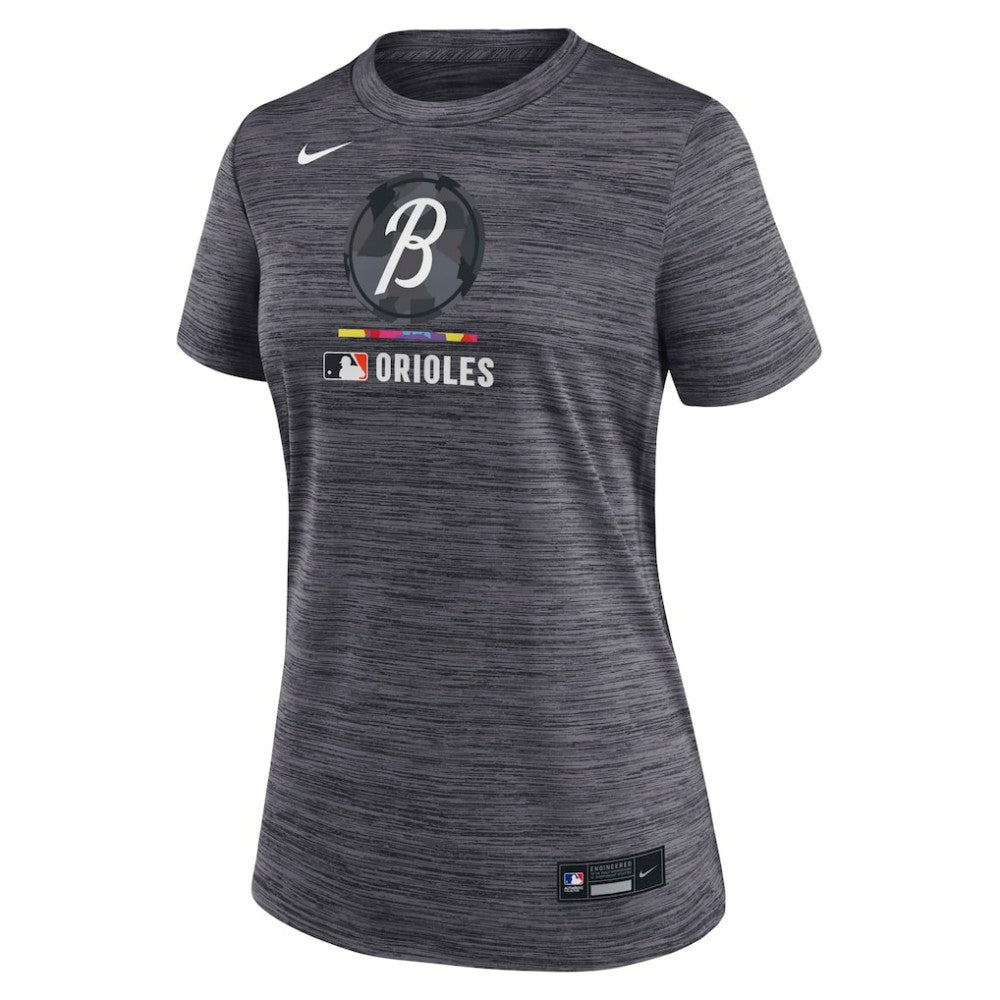 Baltimore Orioles Women's Authentic Collection City Connect Velocity Dri-FIT T-Shirt Charcoal | Nike