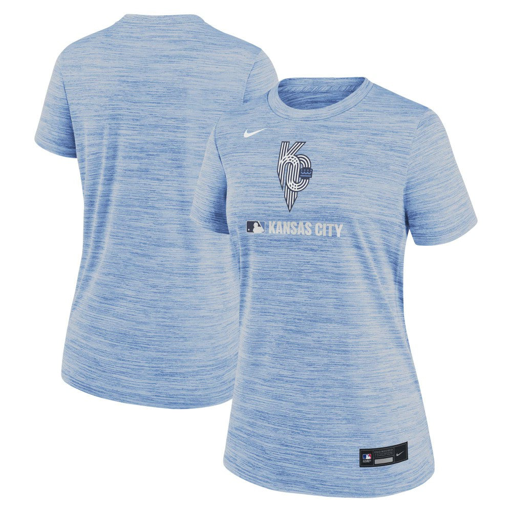 Kansas City Royals Women's Authentic Collection City Connect Velocity Dri-FIT T-Shirt Light Blue | Nike