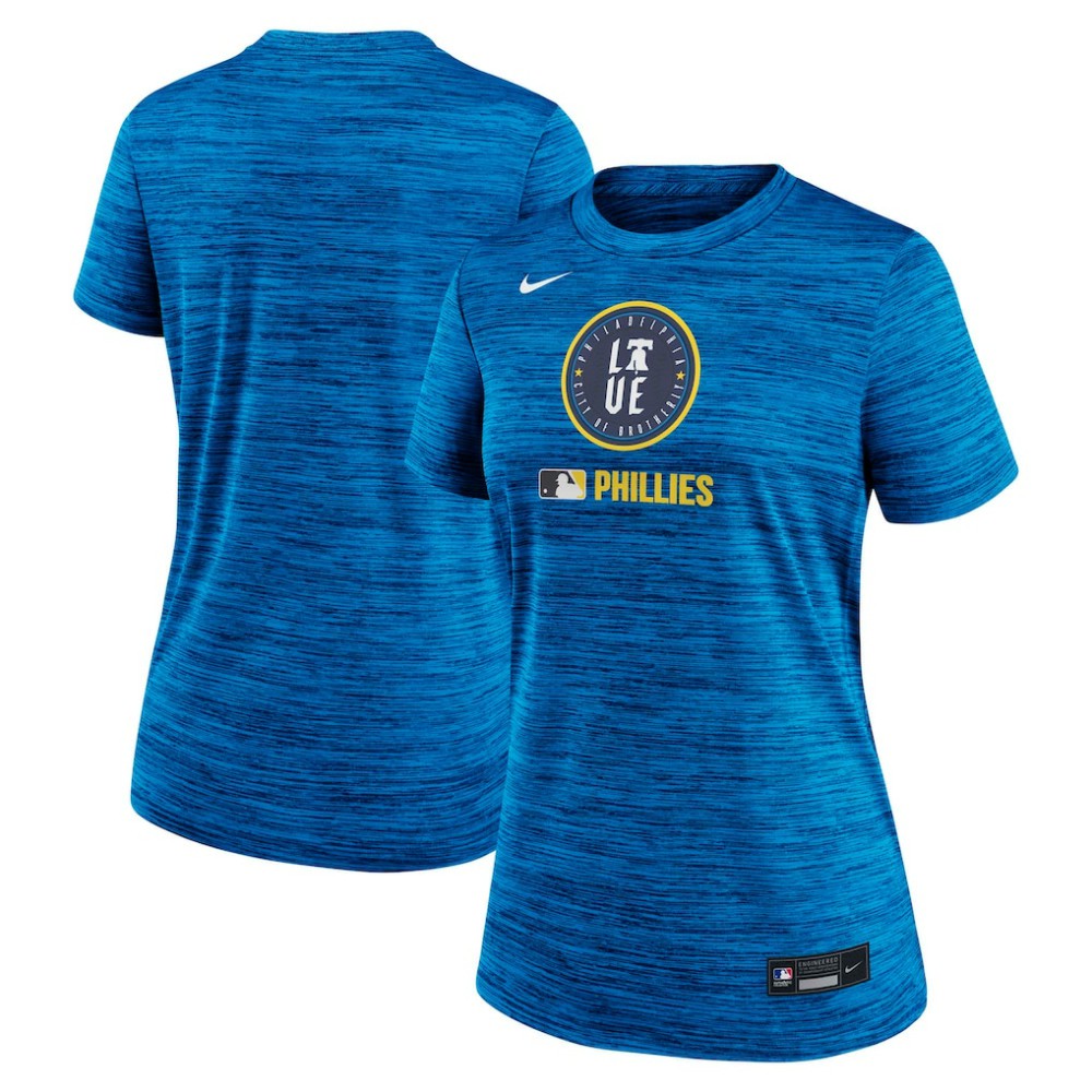 Philadelphia Phillies Women's Authentic Collection City Connect Velocity Dri-FIT T-Shirt Royal | Nike