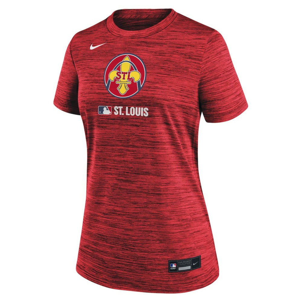 St. Louis Cardinals Women's Authentic Collection City Connect Velocity Dri-FIT T-Shirt Red | Nike