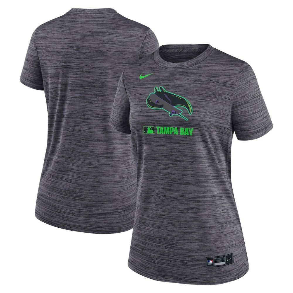 Tampa Bay Rays Women's Authentic Collection City Connect Velocity Dri-FIT T-Shirt Charcoal | Nike