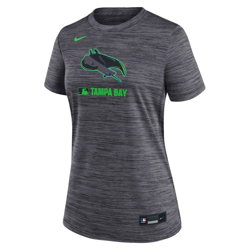 Tampa Bay Rays Women's Authentic Collection City Connect Velocity Dri-FIT T-Shirt Charcoal | Nike